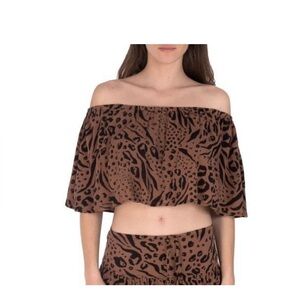 Hurley HC0106 SZ Medium Animal Print Off The Shoulder Coverup New With Tags